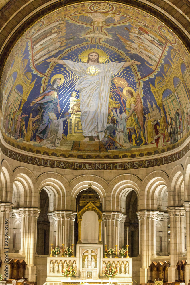 Basilique de Montmartre -  Mosaïque du Christ en gloire