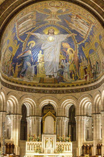 Basilique de Montmartre -  Mosaïque du Christ en gloire