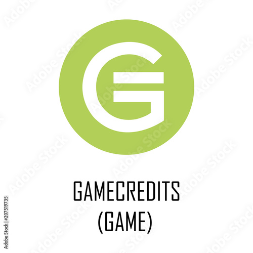 Gamecredits (GAME) cryptocurrency logo and symbol photo