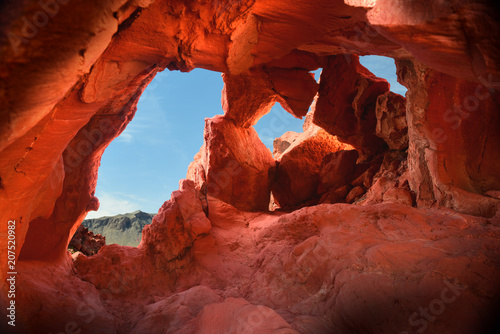 Cave in Valley of Fire State Park in Overton, Nevada USA