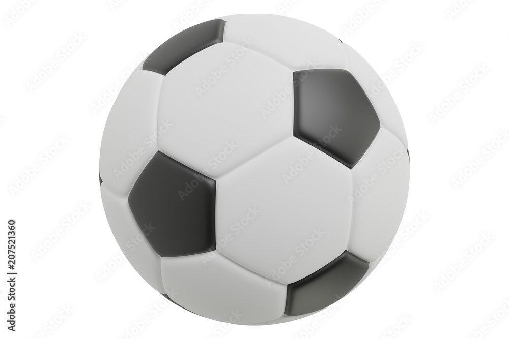 Soccer ball on white background
