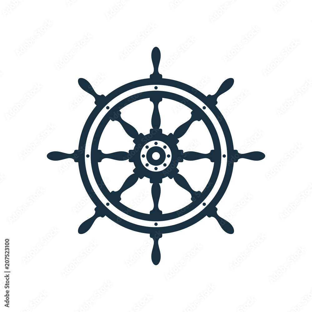 Ship wheel icon design Ship wheel icon design