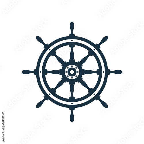 Ship wheel icon design