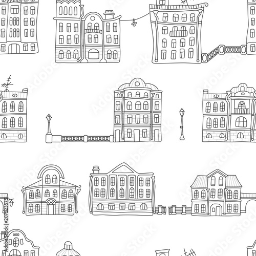 Canvas Print Buildings in the old town