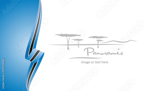 Botswana abstract flag brochure cover poster background vector