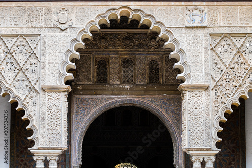 architecture of real alcazar of Seville, Spain photo