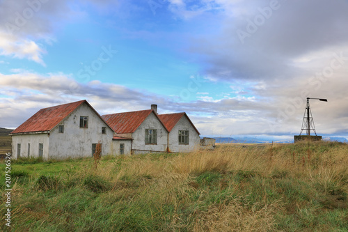 Old abandoned houses  in the countryside, Iceland