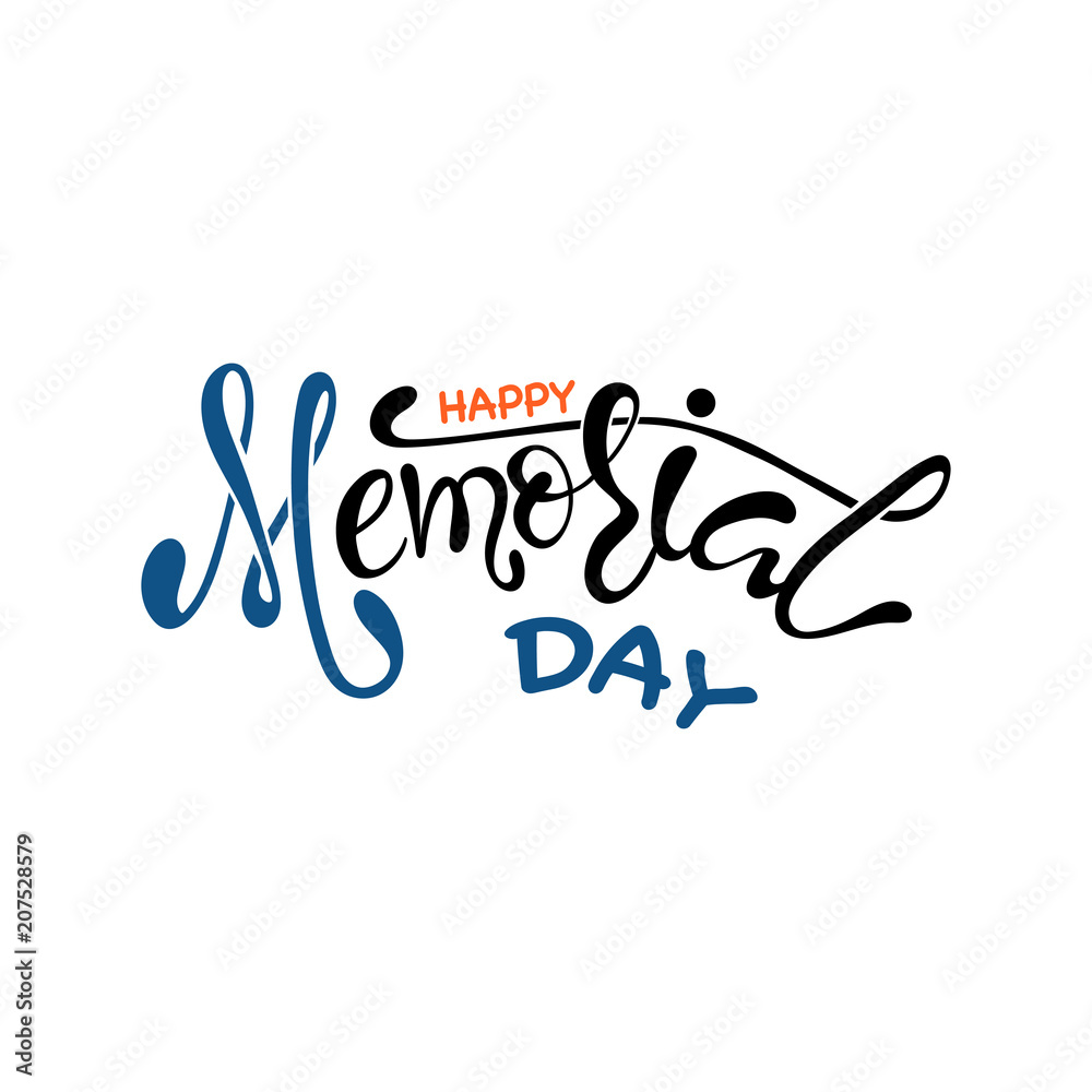 Obraz premium Vector Happy Memorial Day card.