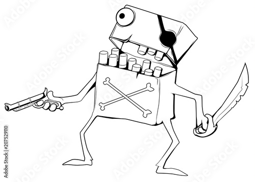 Cigarettes Pirate Cartoon