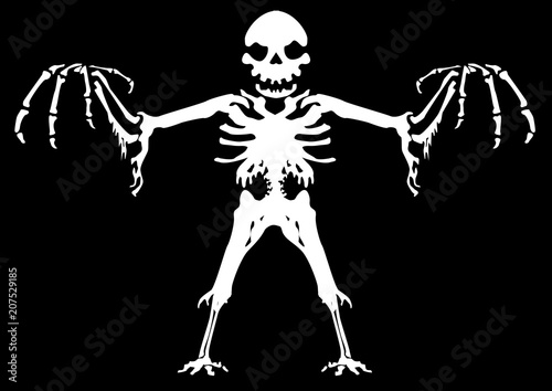 Ghostly Halloween Nightmare Skeleton