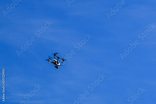 Aircraft quadcopter, drone with high quality video camera.