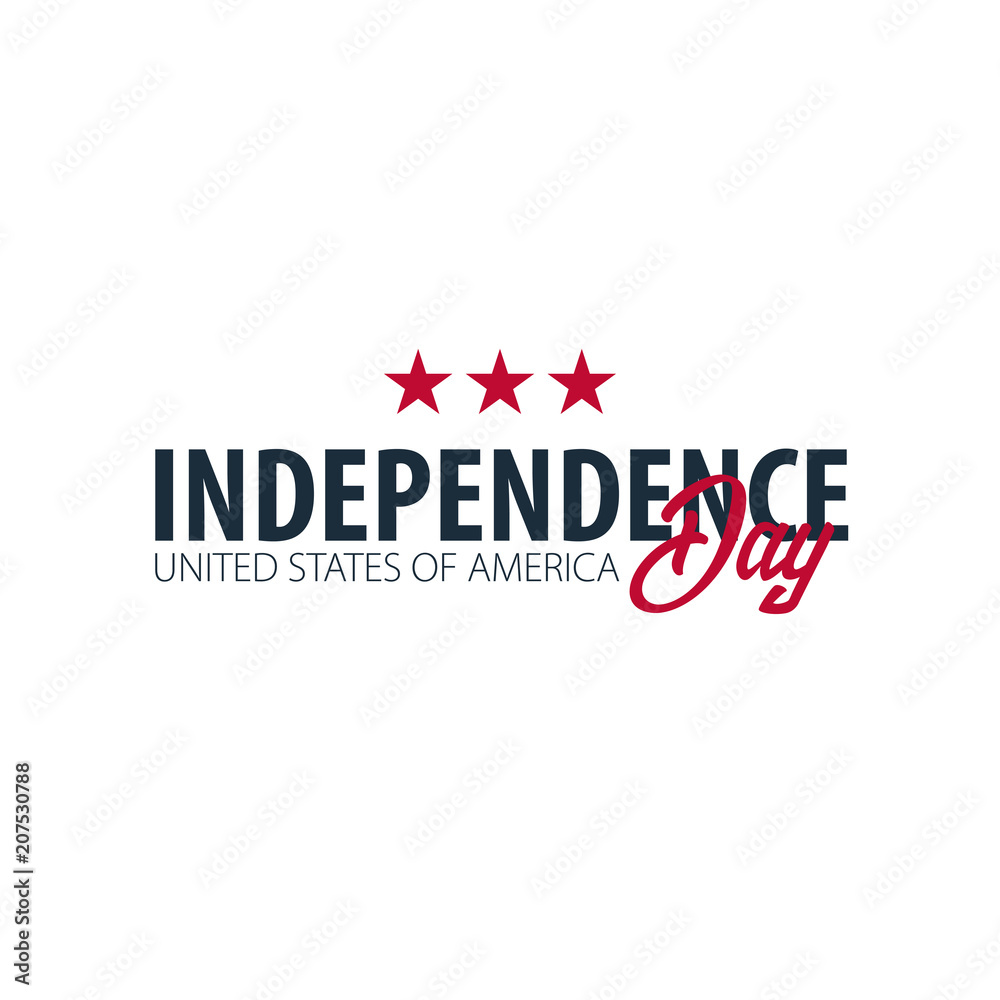 Emblem of Fourth of July. 4th of July. Independence Day of the USA. Vector illustration