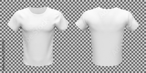 Mockup of white basic unisex t-shirt