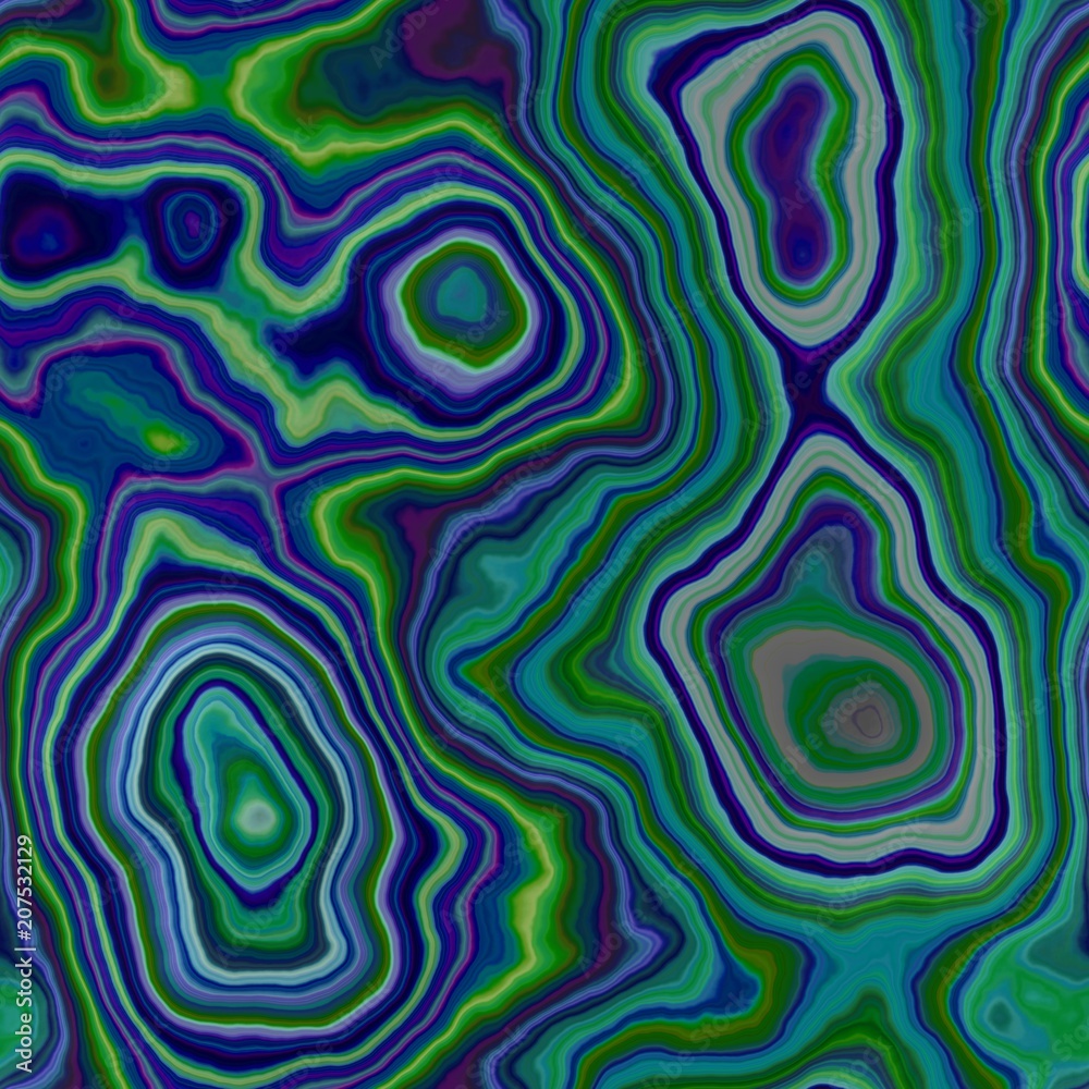 marble agate stony seamless pattern texture background - vibrant green, blue and purple color - smooth surface