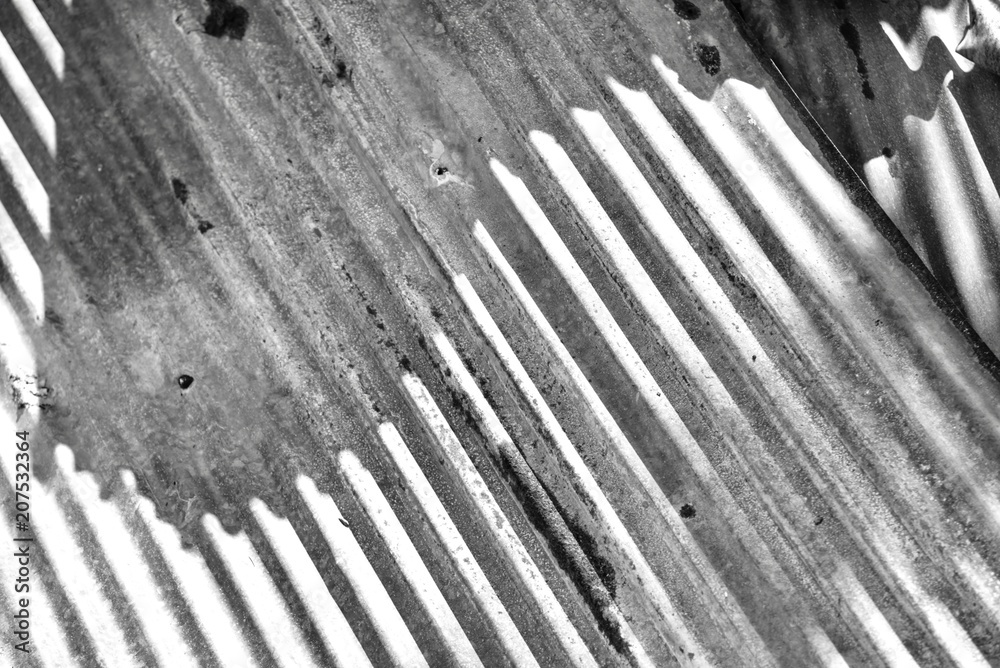 Close-Up View of Zinc Sheet Texture