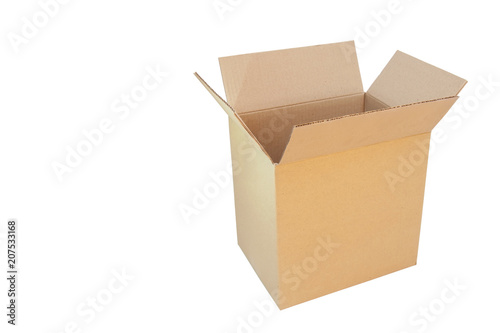 Cardboard open box isolated on white background © Мар'ян Філь