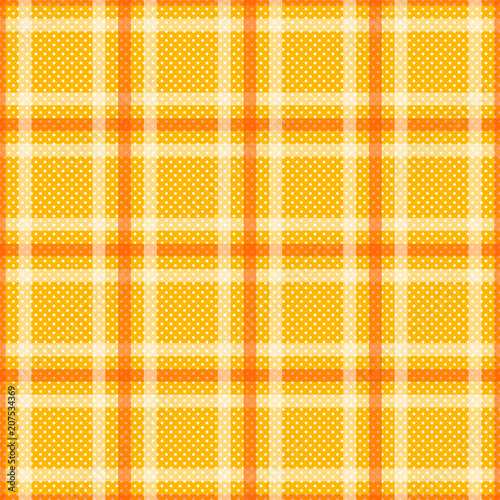 Yellow Orange Tartan with W...