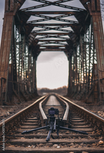 photo camera on amoody railway bridge 