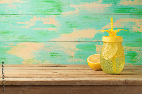 Summer background with refreshing drink