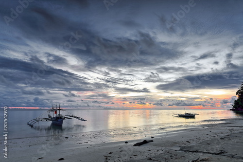 Balangay or bangka boats stranded on the beach. Punta Ballo-Sipalay-Philippines. 0484 photo