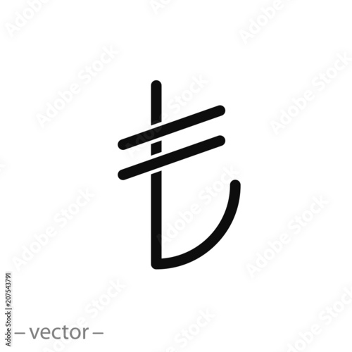 turkish lira icon vector