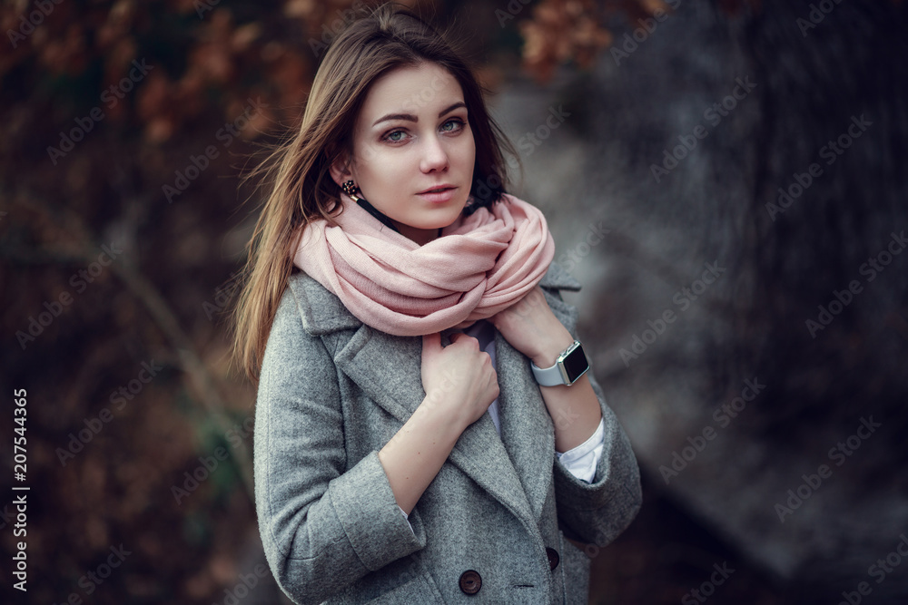 Beautiful Young Smiling Girl in her Warm Clothing Beautiful Young Smiling Girl in her Warm Clothing