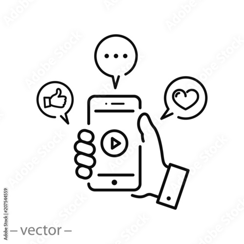 video, selfie icon vector