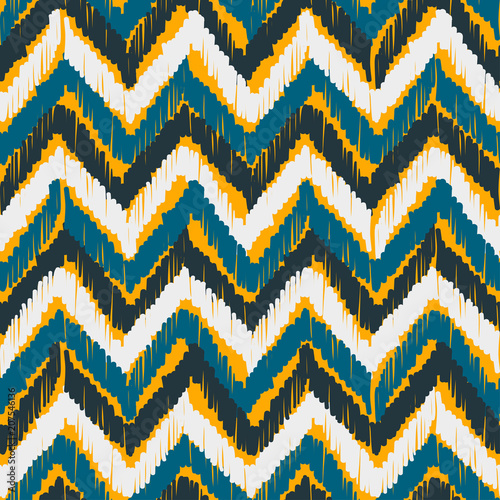 Abstract Ikat and boho style handcraft fabric pattern. Traditional Ethnic design for clothing and textile background, carpet or wallpaper