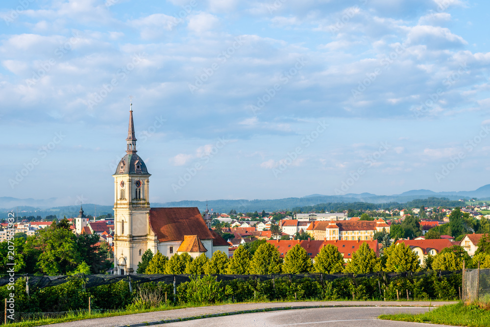 Panoramic view of Slovenska Bistrica, Slovenia