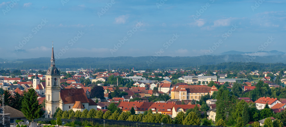Panoramic view of Slovenska Bistrica, Slovenia