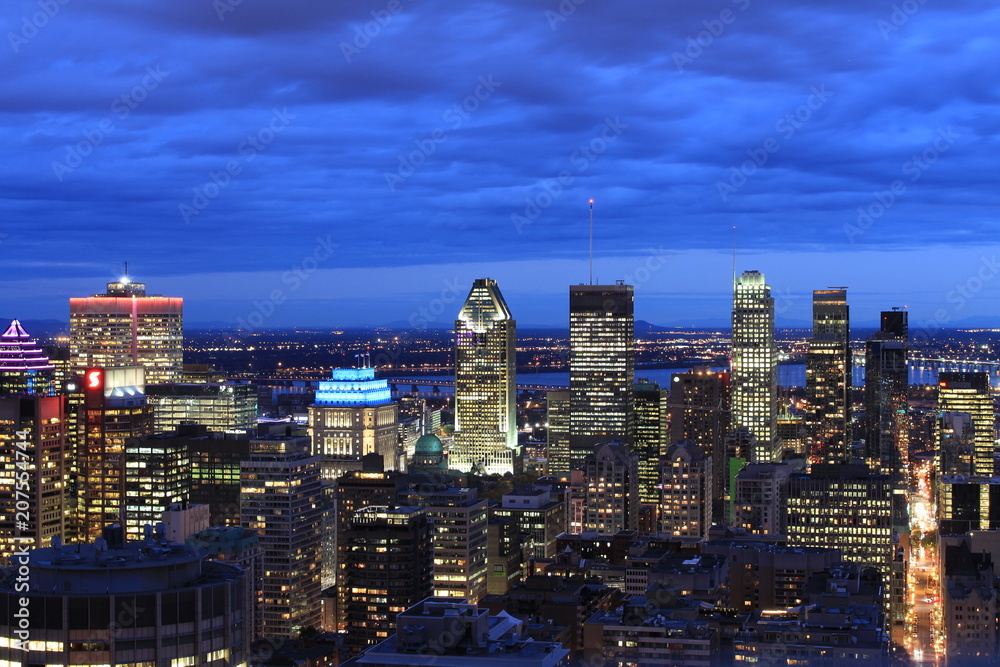 Montreal Canada Skyline at Night