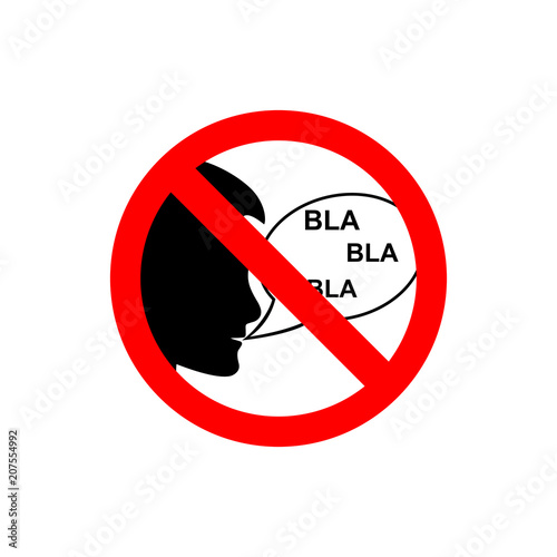 Stop talking vector sign.