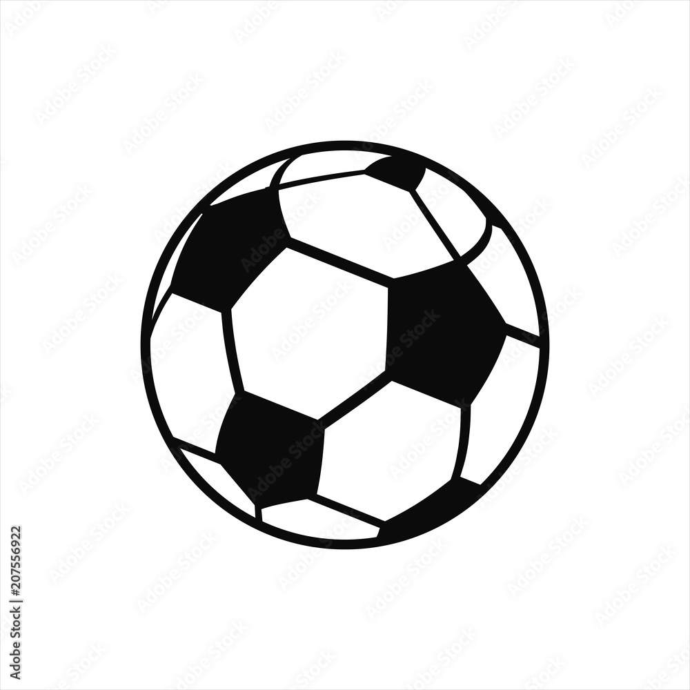 Football soccer flat icon logo, world cup Russia 2018, ball