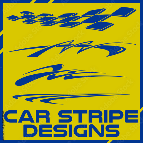 Tribal and cool Car stripe design set. Adhesive vinyl sticker designs
