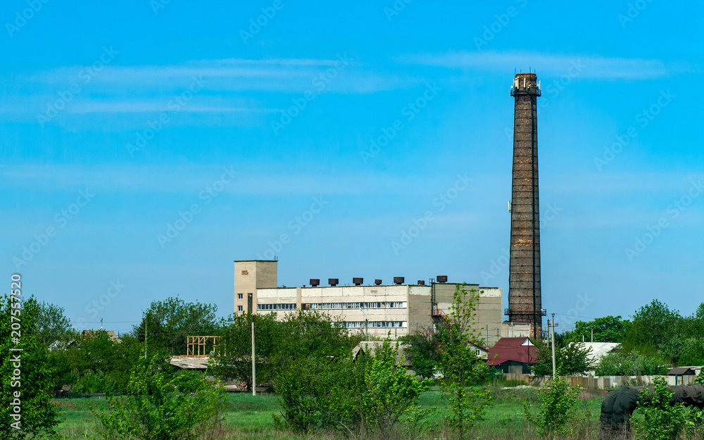 Building of the boiler house of the centralized city heating and hot water supply.