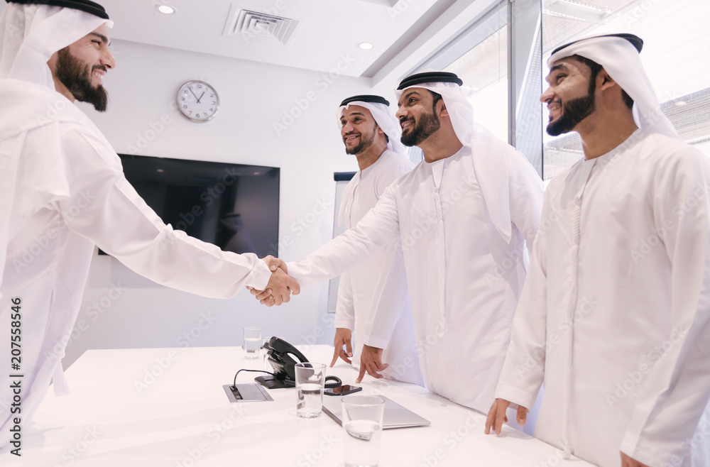 Obraz premium Group of businessmen in Dubai