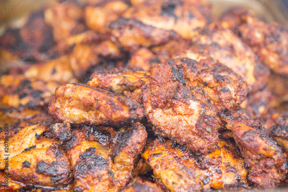 Spicy Grilled Jerk Chicken on the barbecue