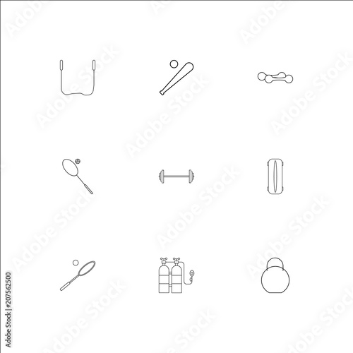 Sport And Recreation outline vector icons set