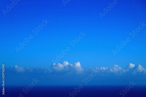 Horizon, cloudy sky and sea