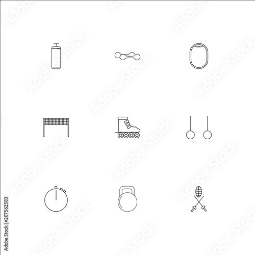 Sport And Recreation outline vector icons set