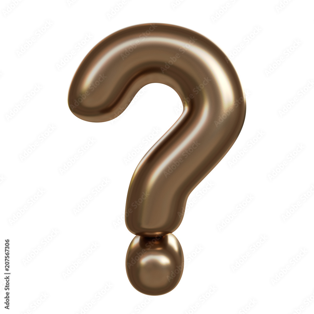 Naklejka premium Question mark isolated on white background