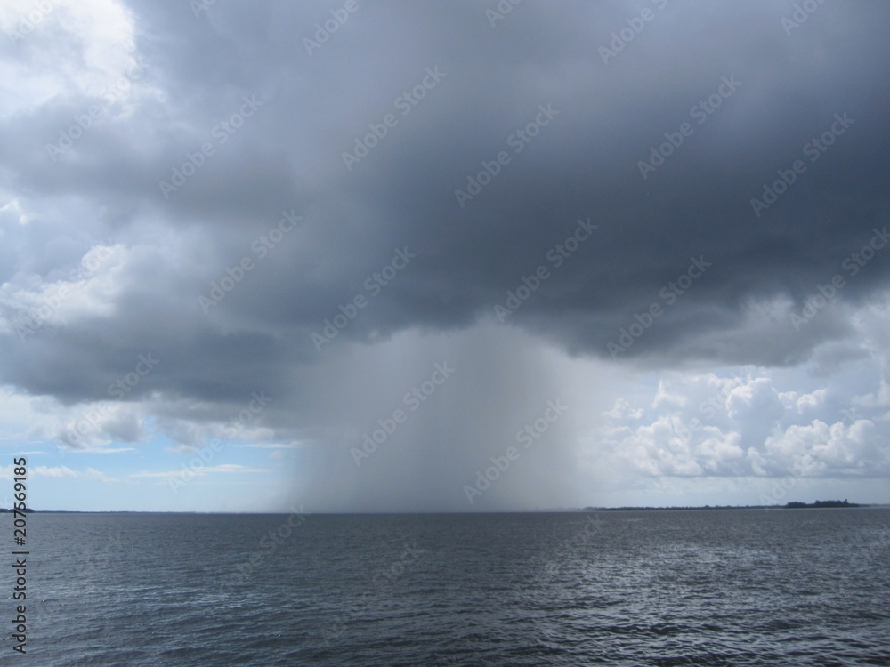 rain storm coming in off of the Gulf of Mexico