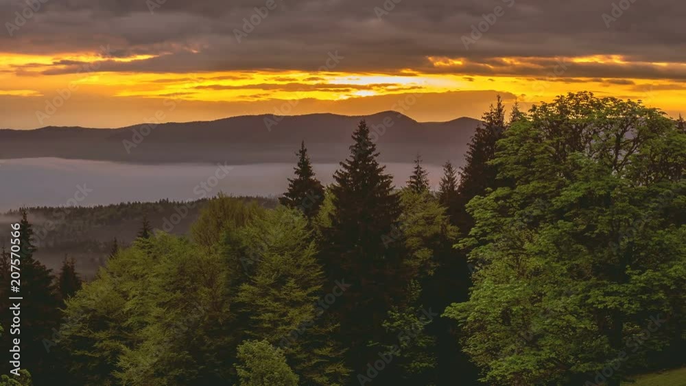 Beautiful sunrise in Carpathian mountains of Ukraine Beautiful sunrise in Carpathian mountains of Ukraine