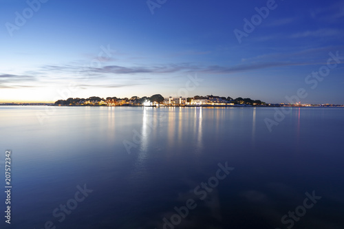 Sandbanks in Dorset at night