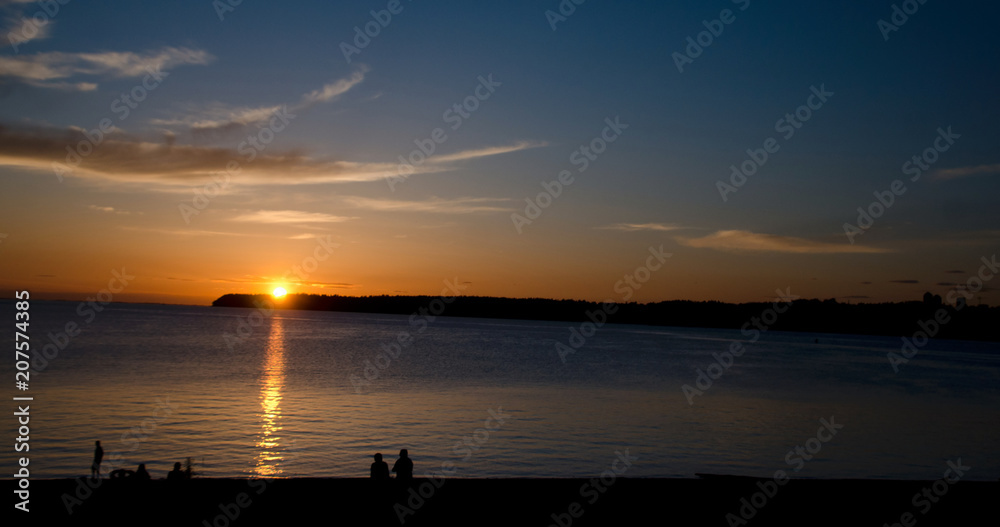 Sunset watchers at Semiahmoo Bay - 5