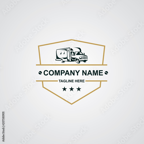 RV Car Emblem Logo Design Template