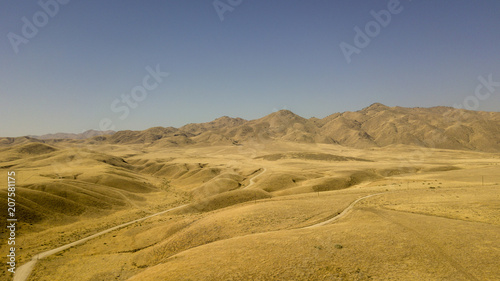 Landscape, land, mountains, drone, aerial, field, desert, mojave desert, tehachapi, arvin, caliente, california