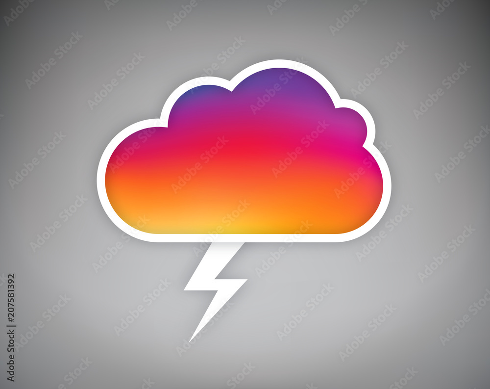 Instagram Like Icon, Colorful smooth gradient color background inside a ...