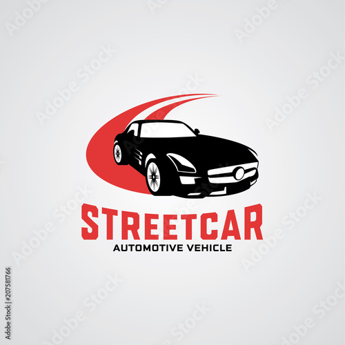 Street Car Emblem Logo Design Template