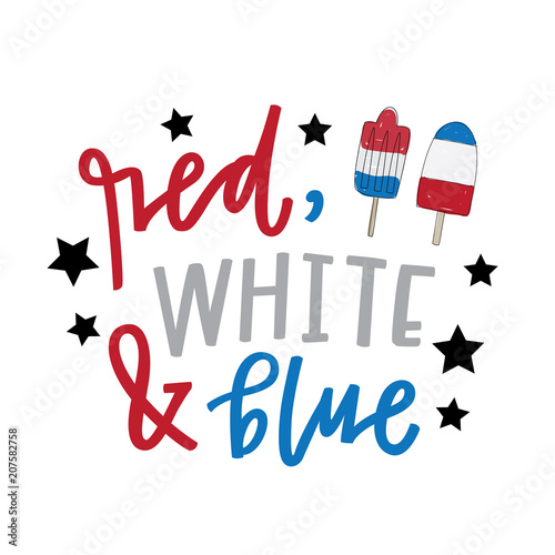 Red white and blue popsicle